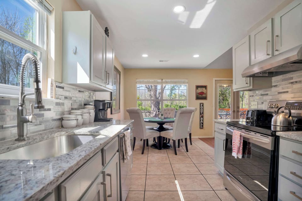 Gather for sun-filled dining and engaging conversation.