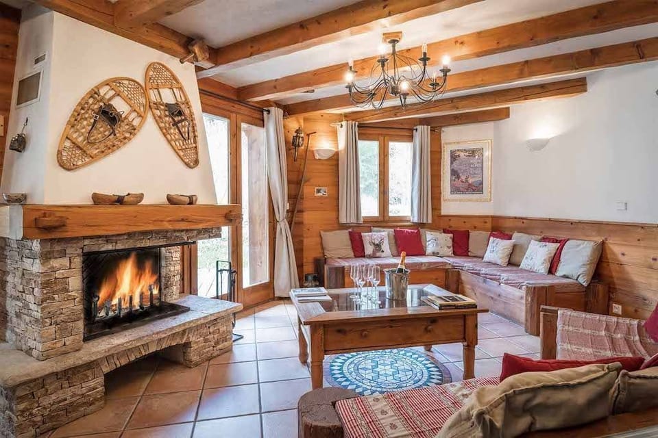 Sink into the cozy sofa after a day exploring the area.