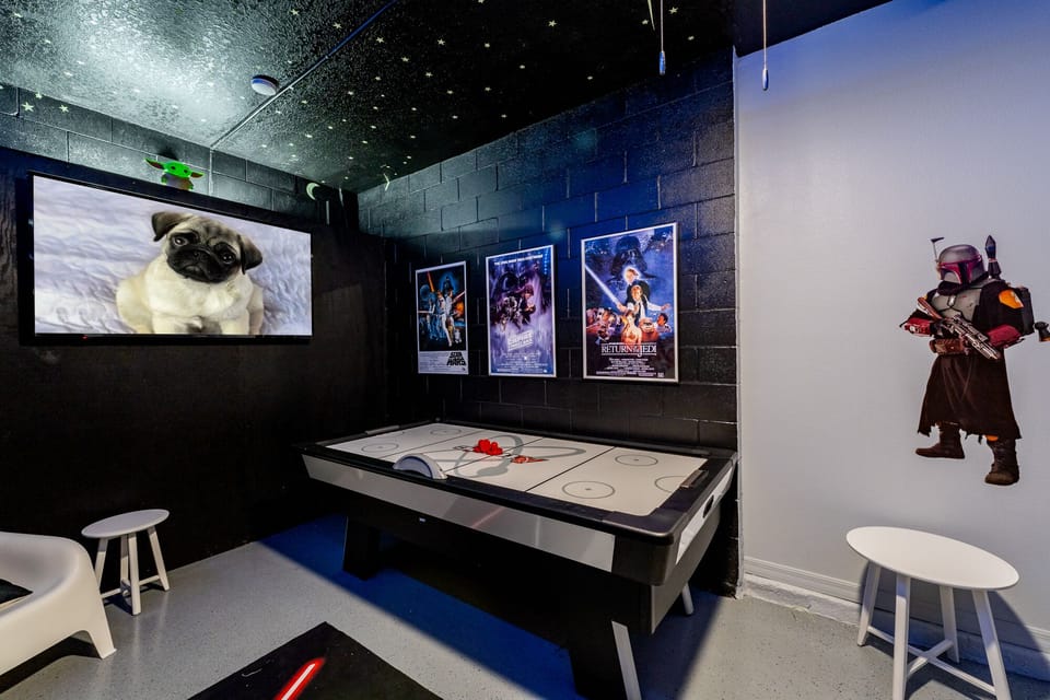 Garage conversion games room