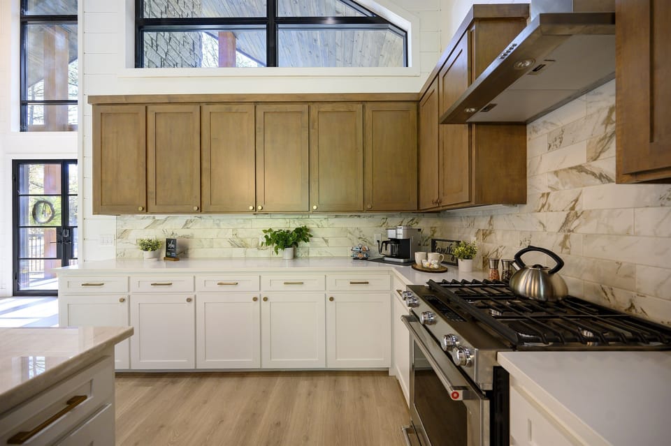 Kitchen has plenty of storage and is well appointed to enable cooking for your group.