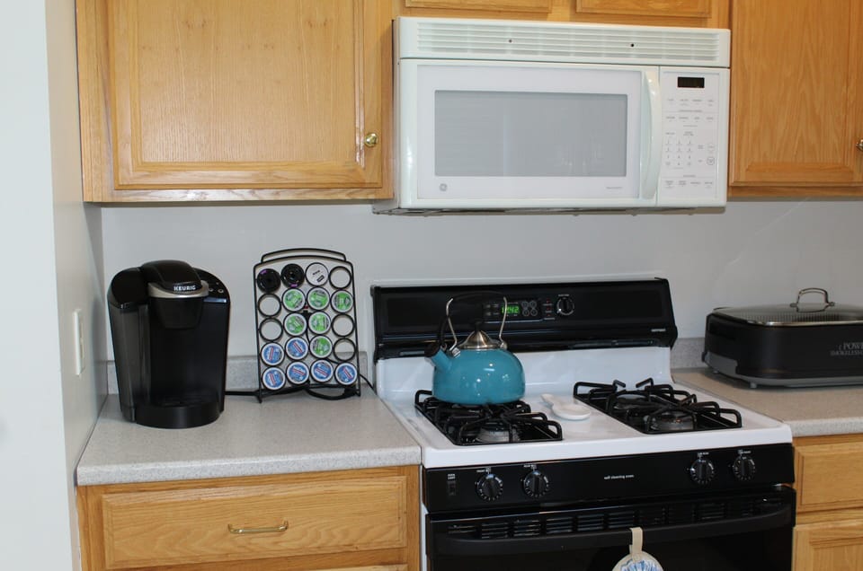 The kitchen has everything you need