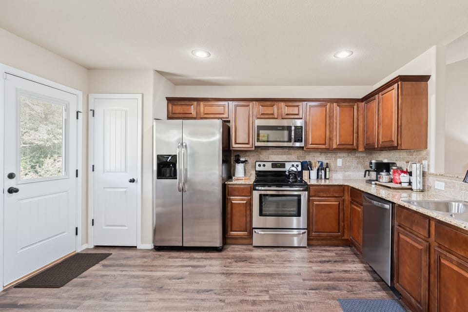 Fully stocked kitchen with everything you need for a delicious meal.