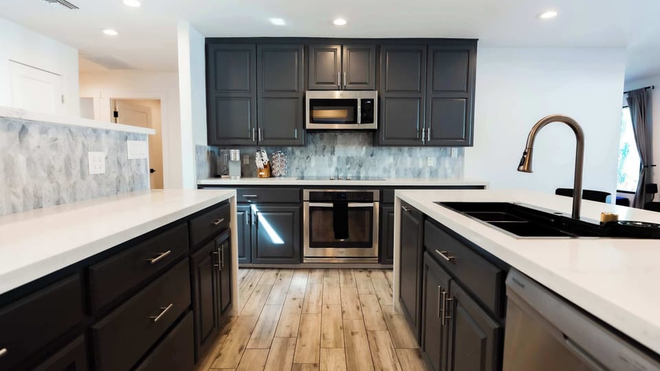 Main kitchen fully stocked with all cooking essentials