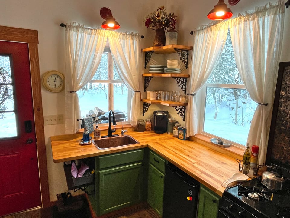 Lots of kitchen countertop space