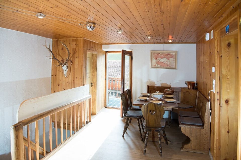 Dining room with balcony