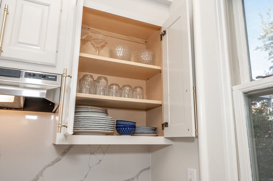 Refinished kitchen with all the modern amenities - fully stocked with dishware, cookware, glassware