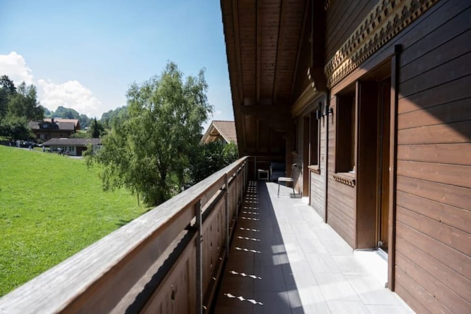 South facing balcony with open view on field, no properties nearby, just cows! 