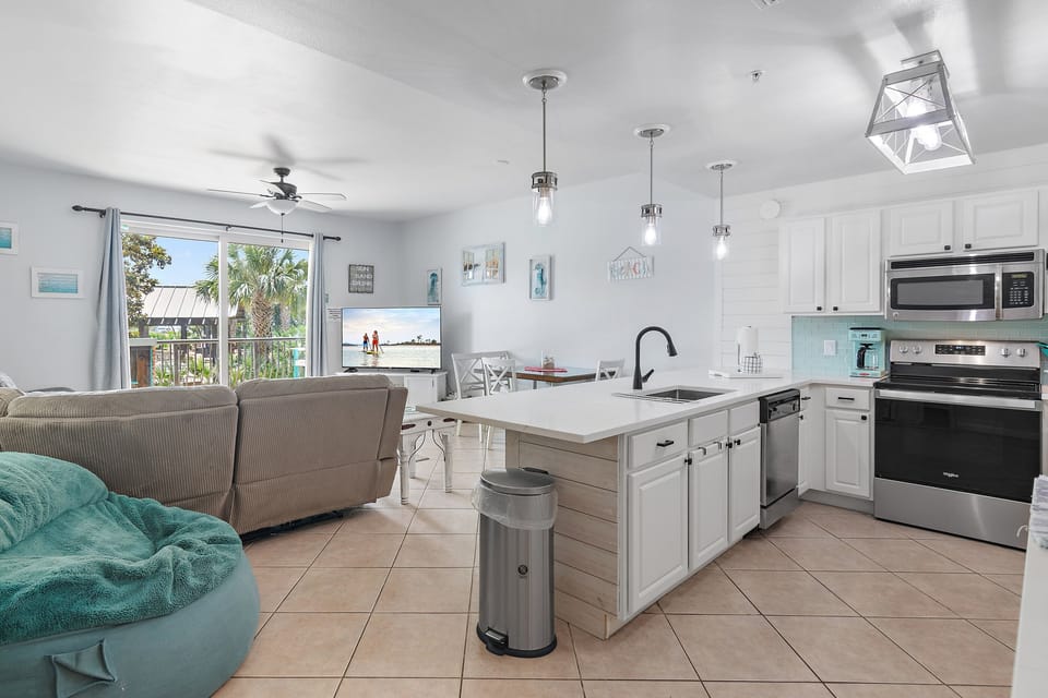 Kitchen and living room