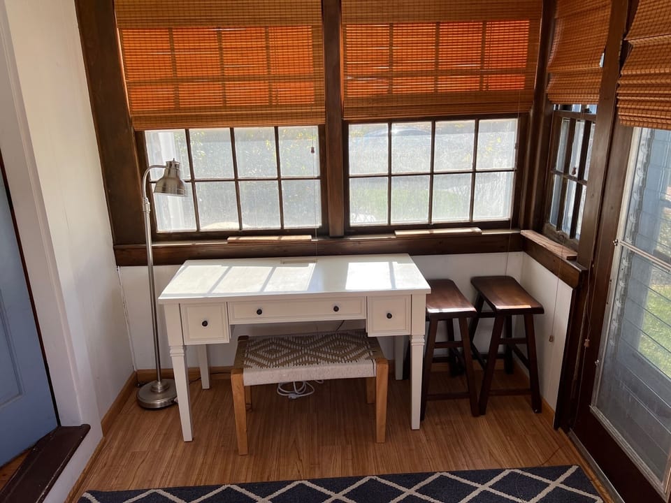 Downstairs bedroom with desk