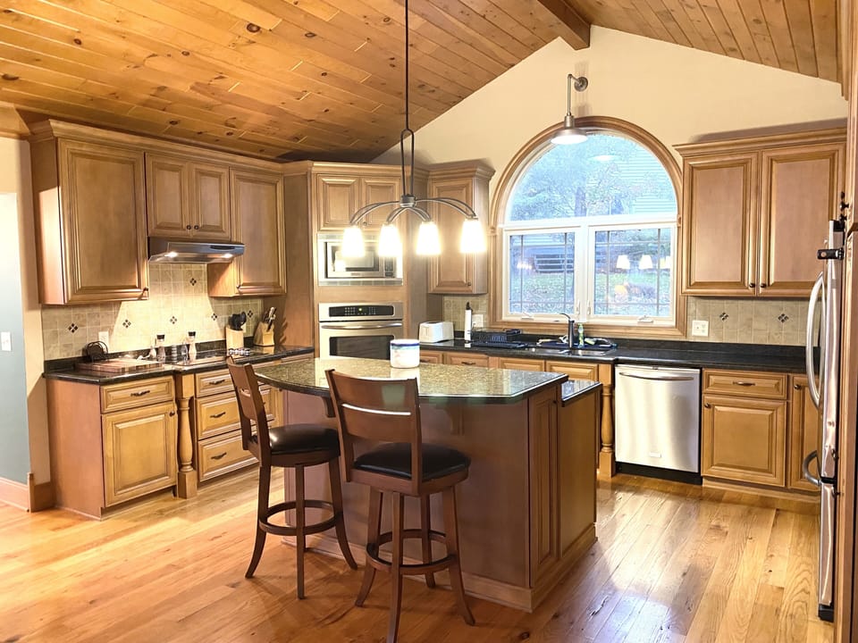 Well stocked kitchen with ample storage
