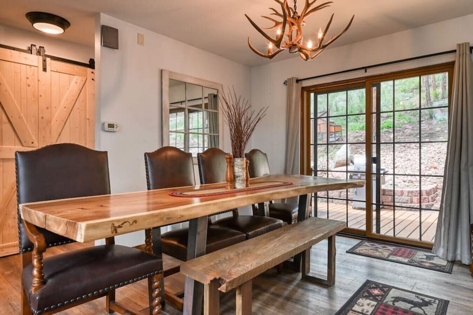 Handmade live edge table, seating for 8