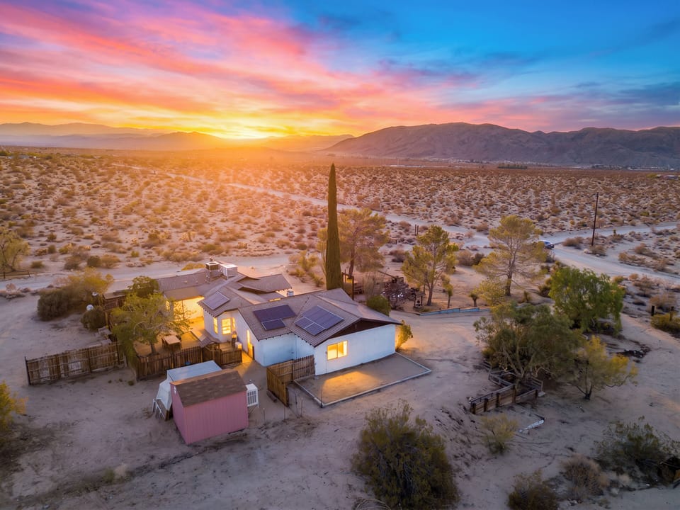 Aerial view of your desert escape and surroundings.