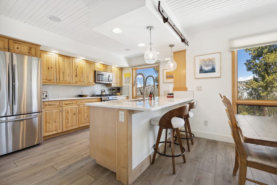 Spacious kitchen with tons of natural lighting