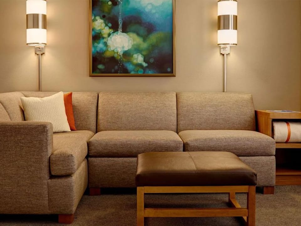 Kick back on the sectional and enjoy a quiet evening.