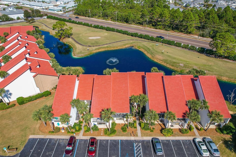 Arial view of the villa unit
