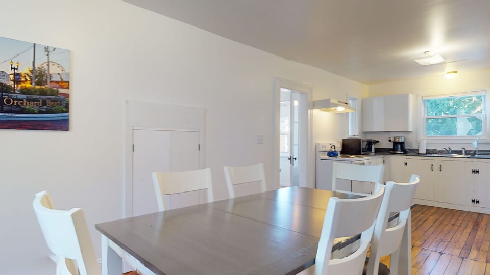 Open concept kitchen and dining area | Unit A