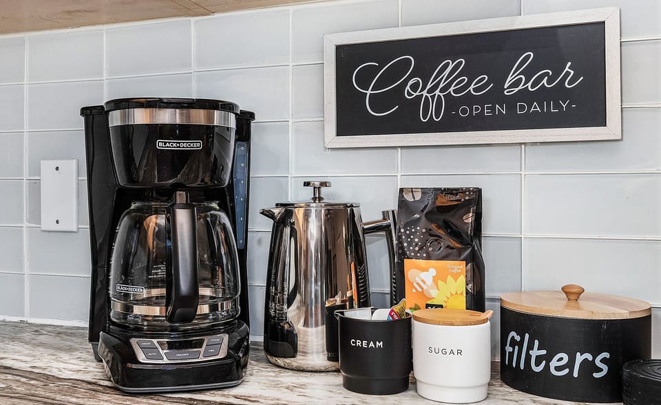 Enjoy a fresh cup of coffee at the best coffee bar on the block!