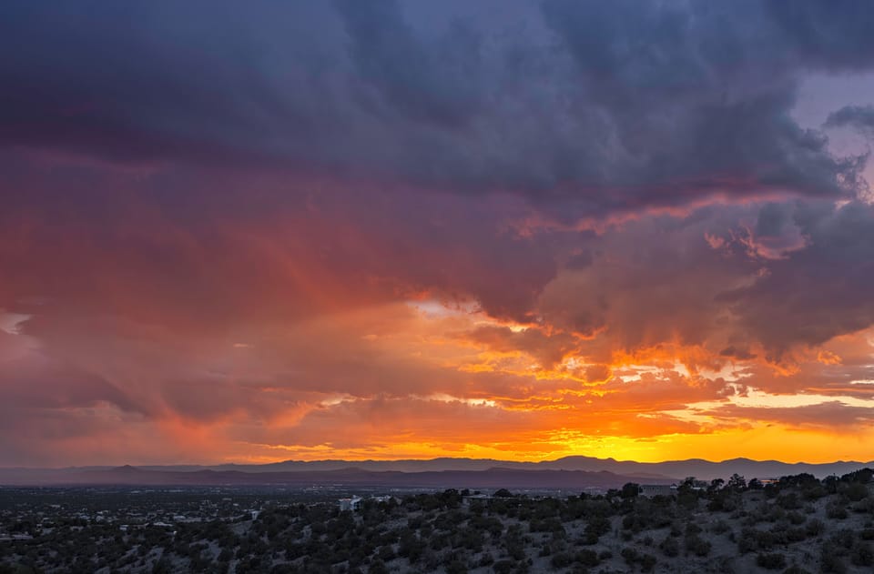 Sunset from the property
