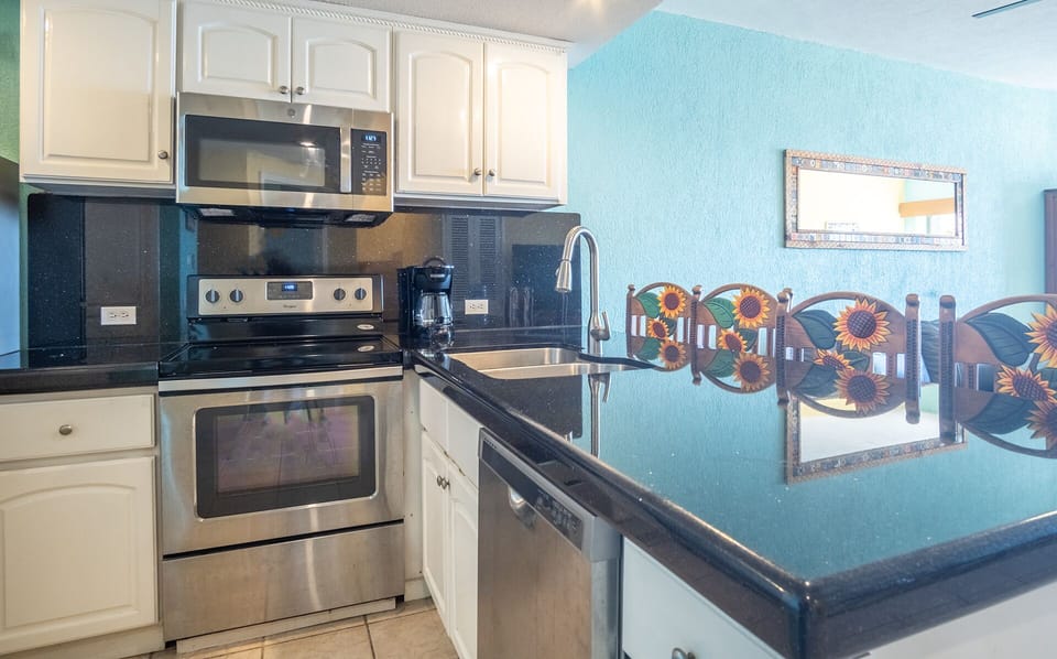 the kitchen