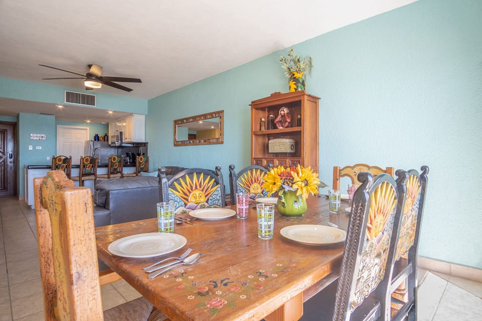 the dining table