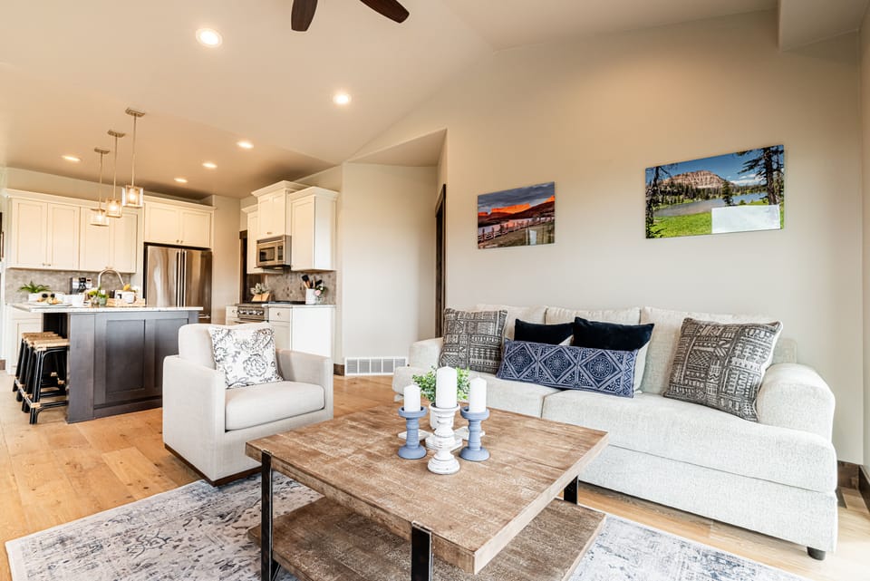 Great Room with a High Ceiling