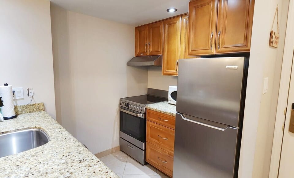 Fully equipped kitchen with everything you need to cook and dine in.