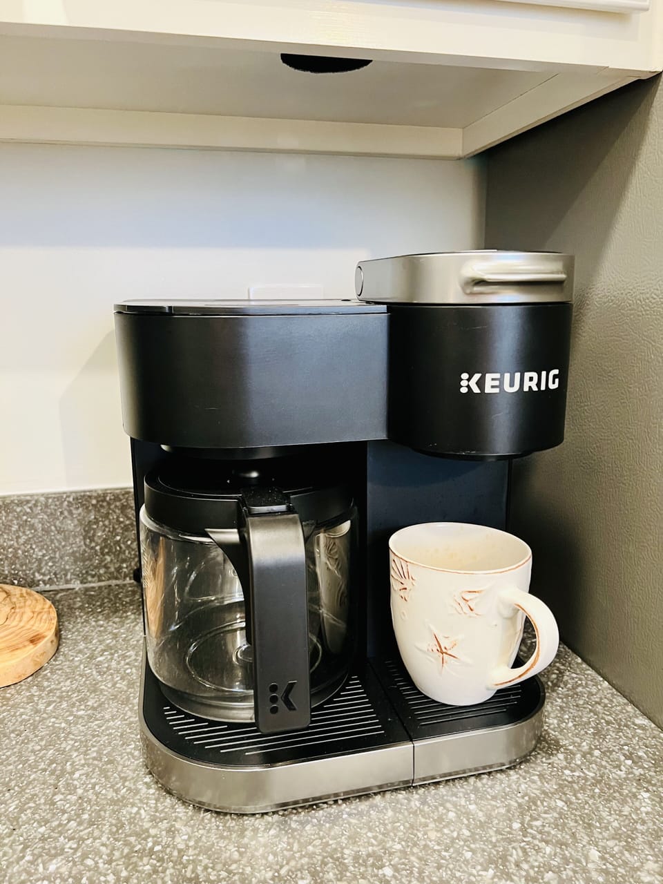Coffee station with brew and pod option