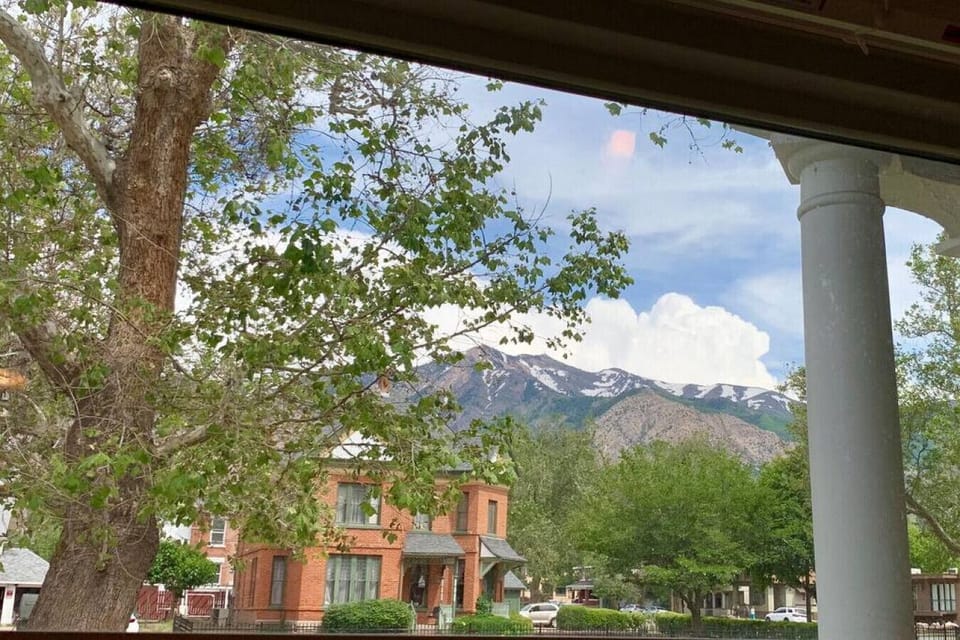 Eastern mountain view from bay window