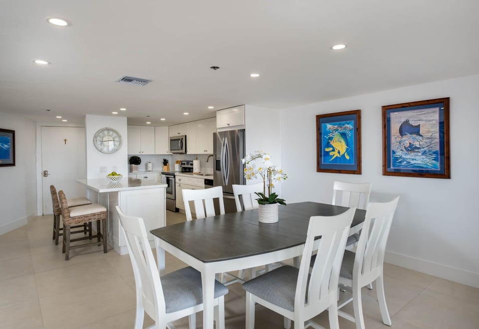 Dining room and kitchen