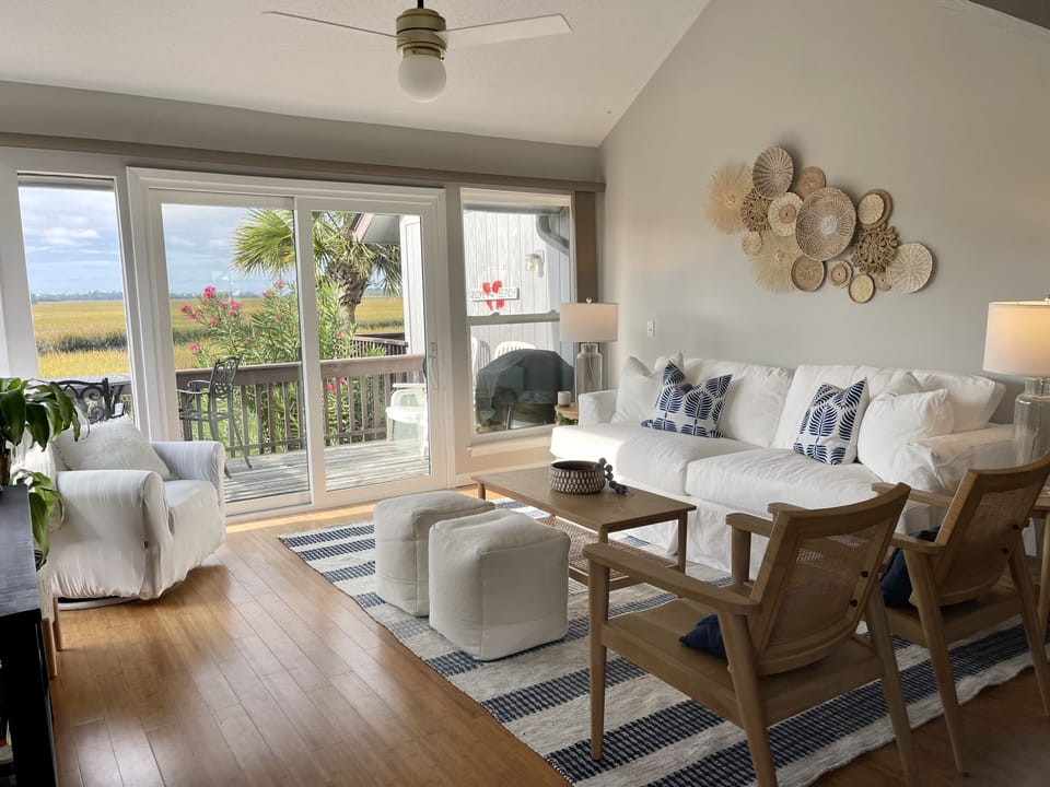 Incredible, expansive views from the open living room with all new furniture!