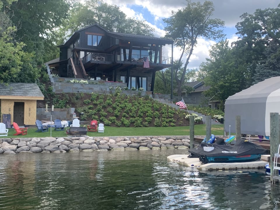 Early pic before we finished the Sauna on the water. 