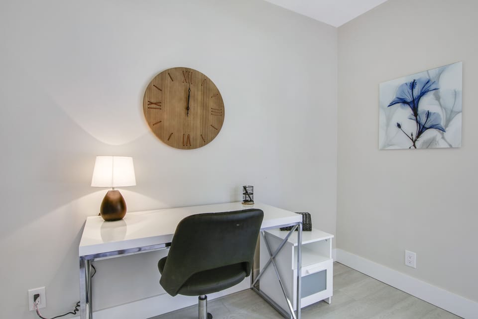 Dedicated desk/workspace in the guest bedroom