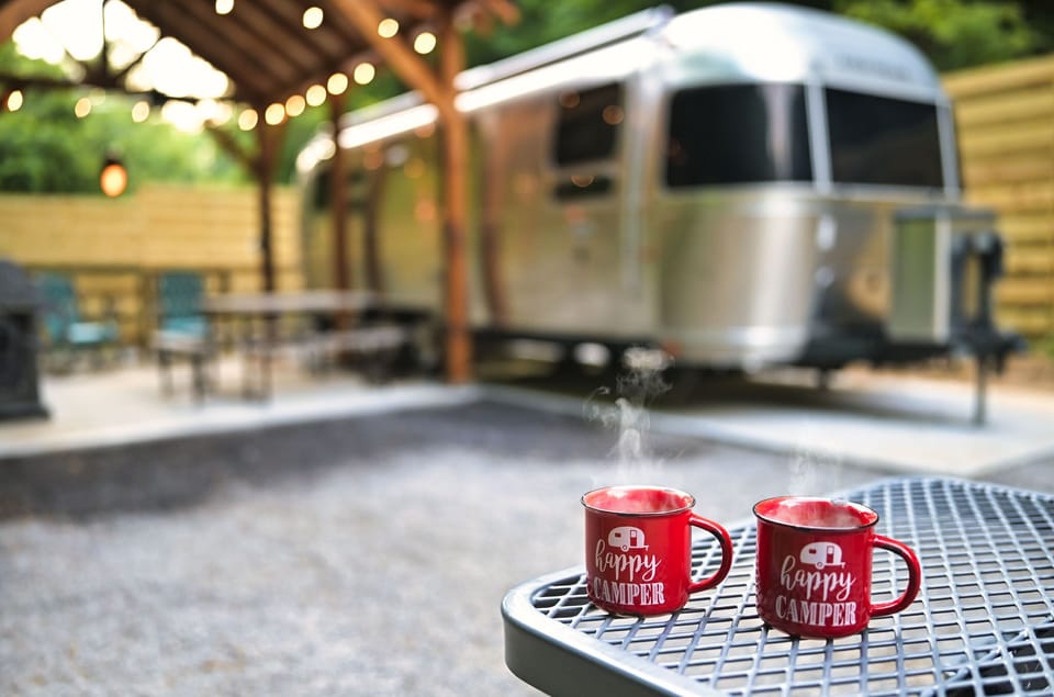 Morning coffee tastes better in the great outdoors