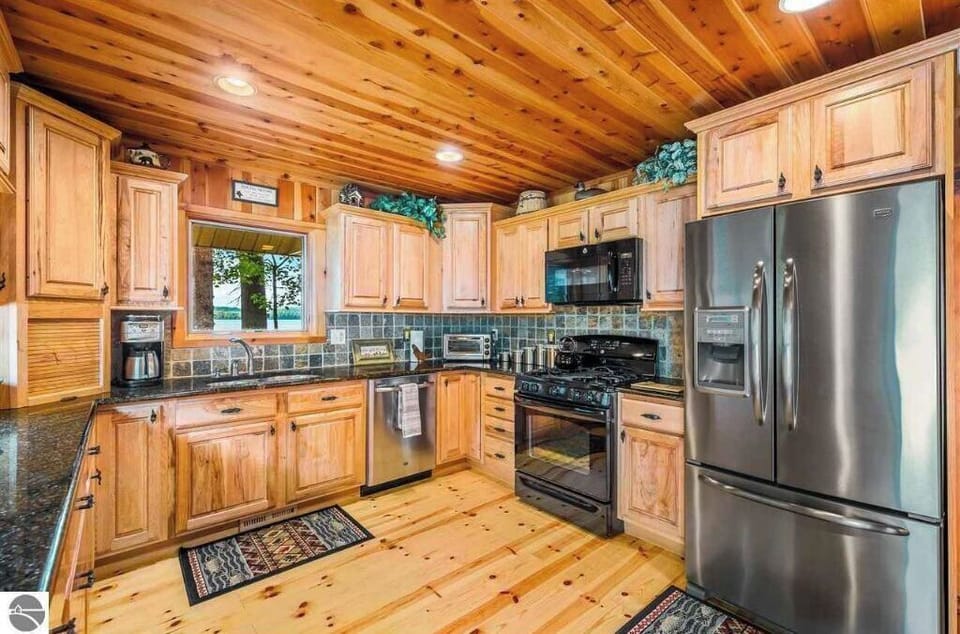 Kitchen with conveniences of home-