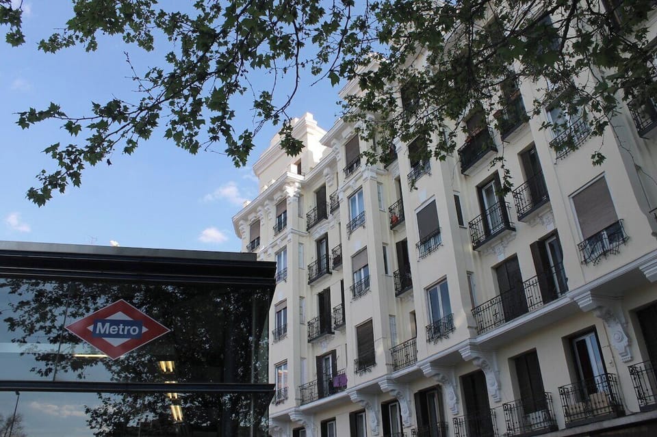 The building facade.