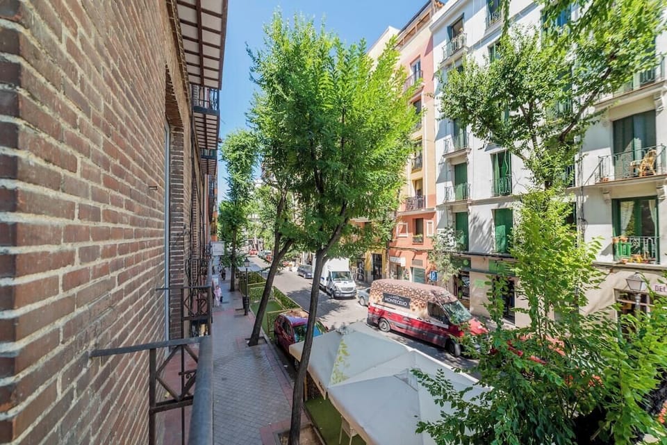 Exterior view of the street from one of the balconies