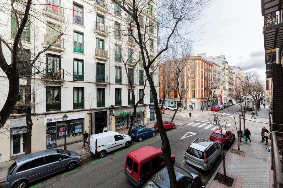 Exterior view of the street from one of the balconies