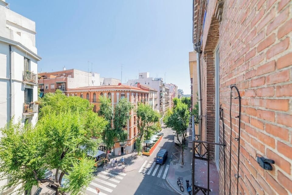 Exterior view of the street from one of the balconies