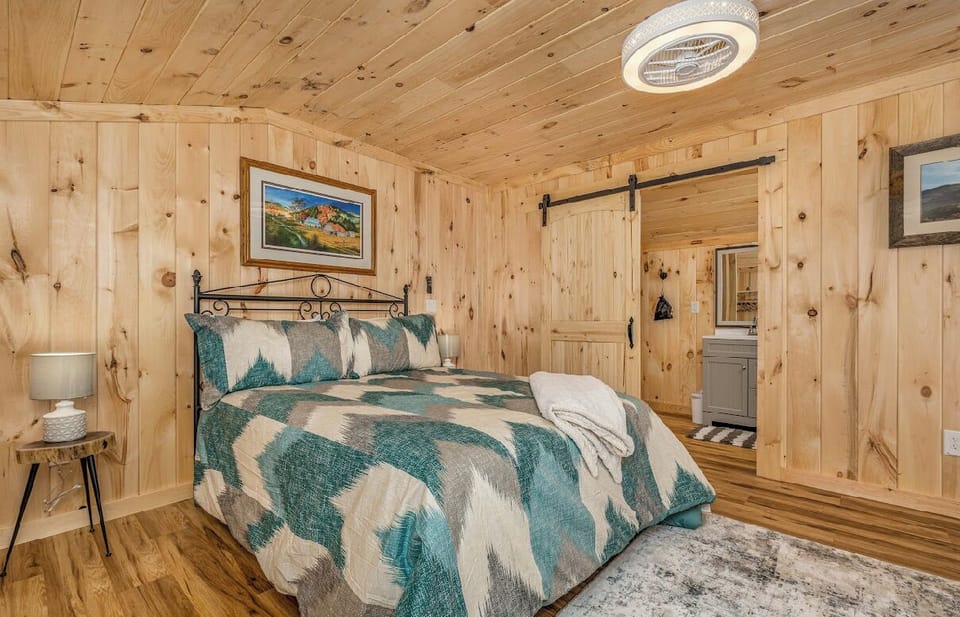 Those round lights overhead also function as ceiling fans!!