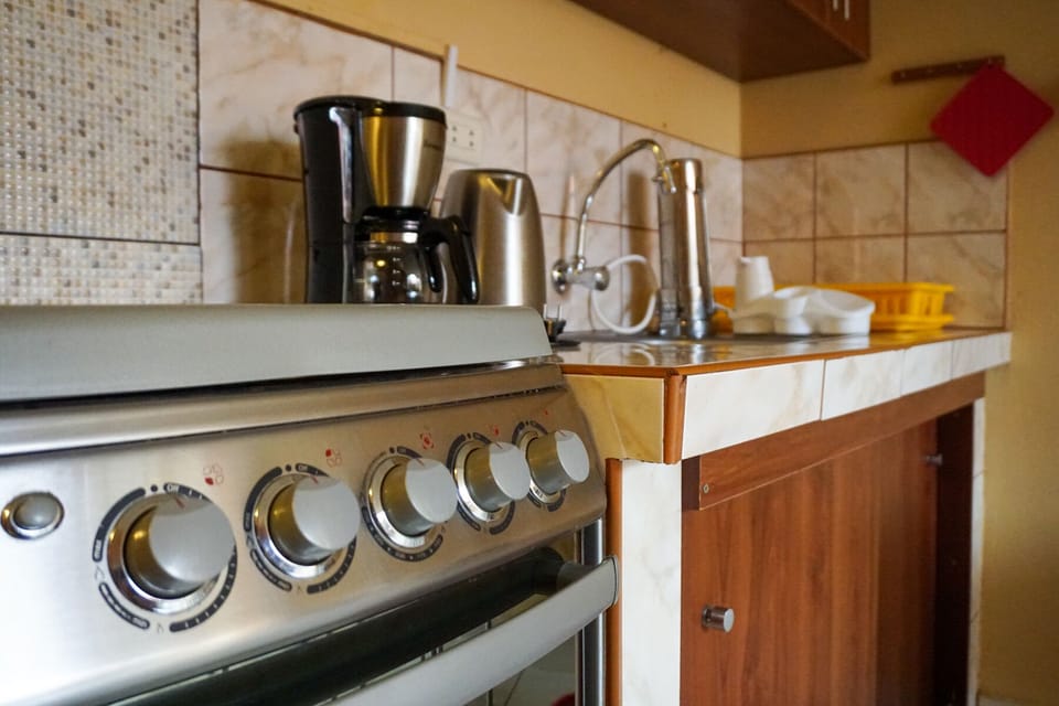 Gas stove and other appliances in the kitchen