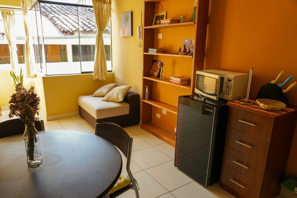 Dining table and little library