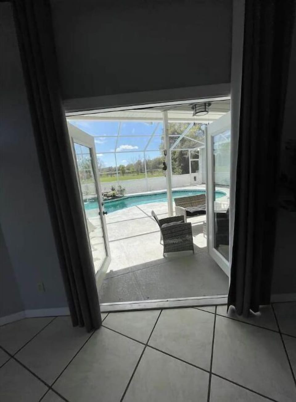 Master Bedroom entrance to Pool and Patio