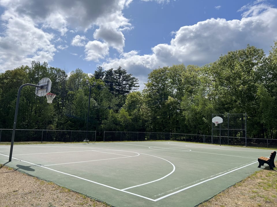 On site basketball court.