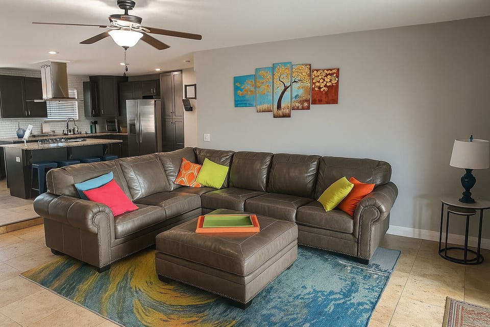 Living Room, Open Concept to Kitchen