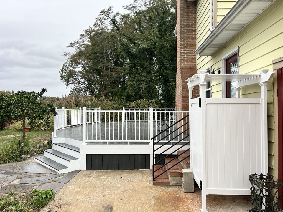 Deck and outdoor shower