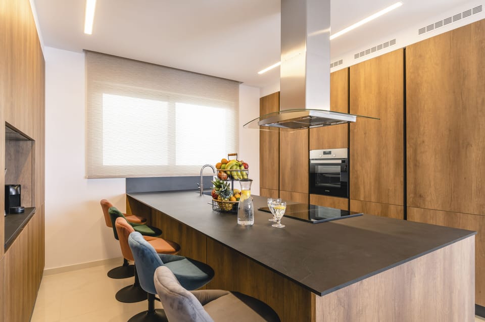 Features a fully equipped kitchen for culinary wonders.