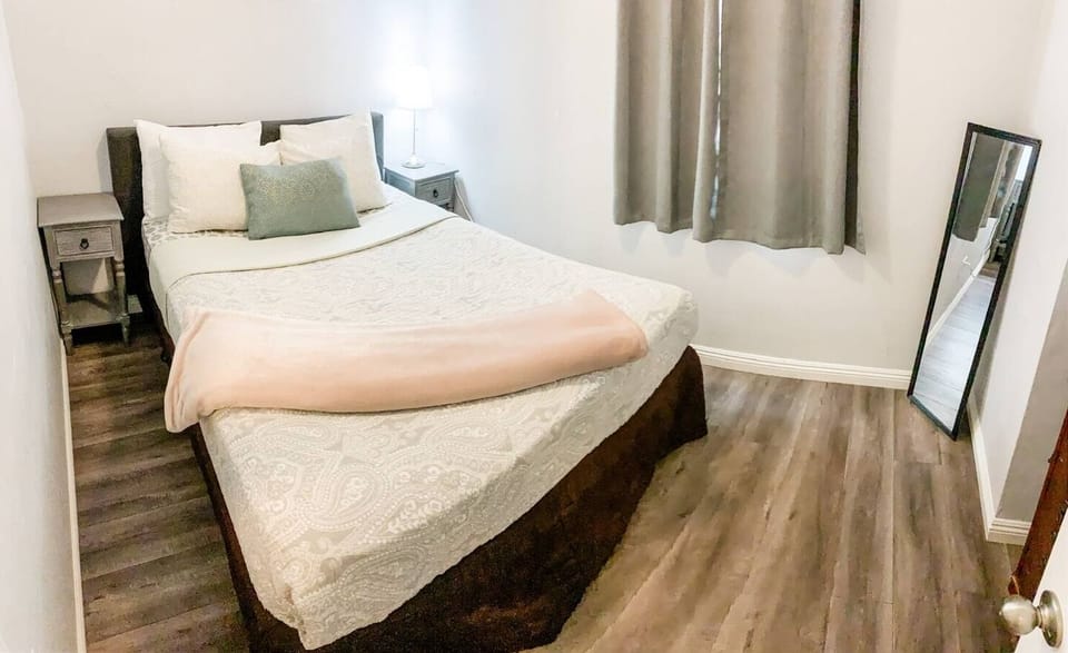 Bedroom No. 1: Queen bed with all pillows, linens and blankets