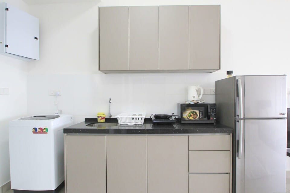 Kitchen and laundry area.