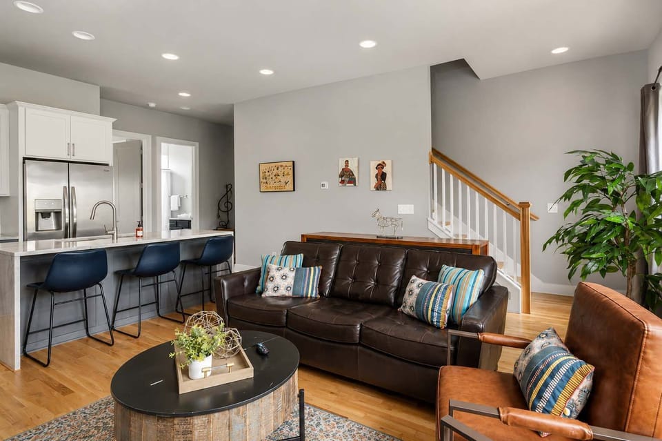 Living area by the kitchen