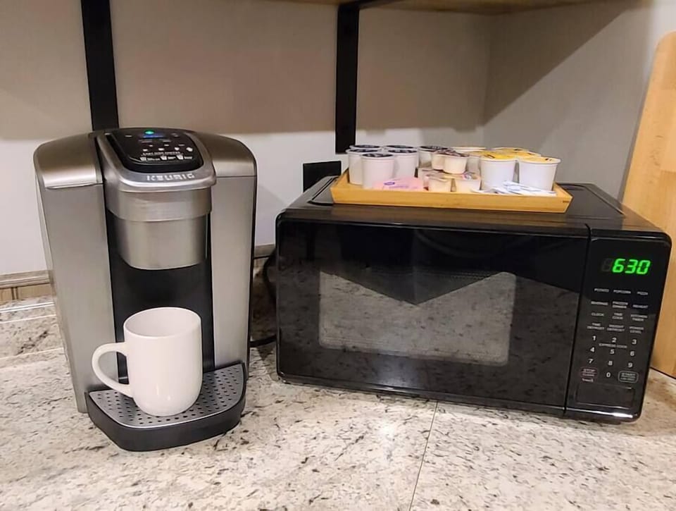 Limited coffee and tea provided.